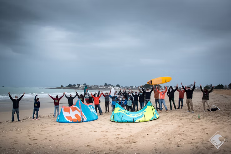 L'équipe et le bureau de l'association Gâvres Kite